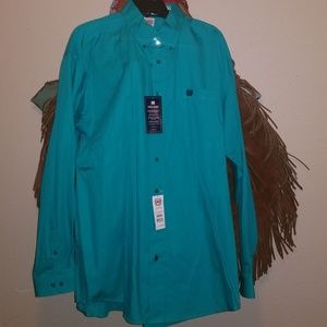 Mens turquoise Cinch shirt